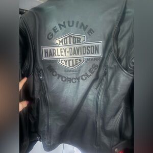 Woman’s two coats in one brand news Harley Davidson genuine leather coat jacket